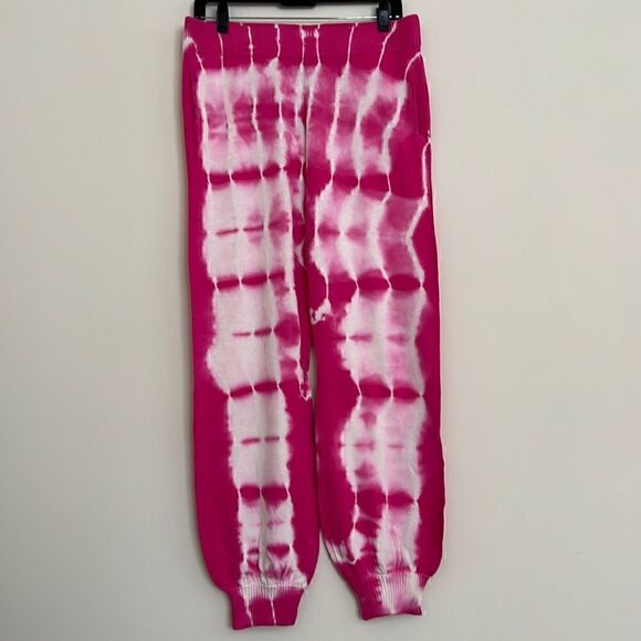 NWT GENERATION LOVE Anna Tie Dye Knit Jogger In Pink & White Size S - Picture 2 of 12